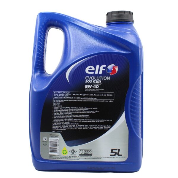 Elf Evolution 900 SXR 5W-40 5 Lt Sentetik Motor Yağı