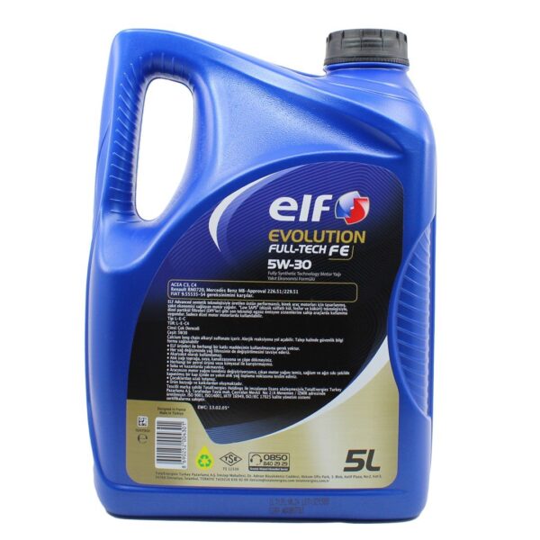 Elf Evolution Full-Tech FE 5W30 5 Lt Motor Yağı