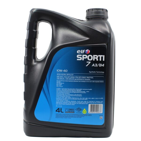 Elf Sporti 7 10W-40 Motor Yağı 4 Lt